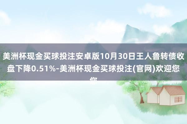 美洲杯现金买球投注安卓版10月30日王人鲁转债收盘下降0.51%-美洲杯现金买球投注(官网)欢迎您